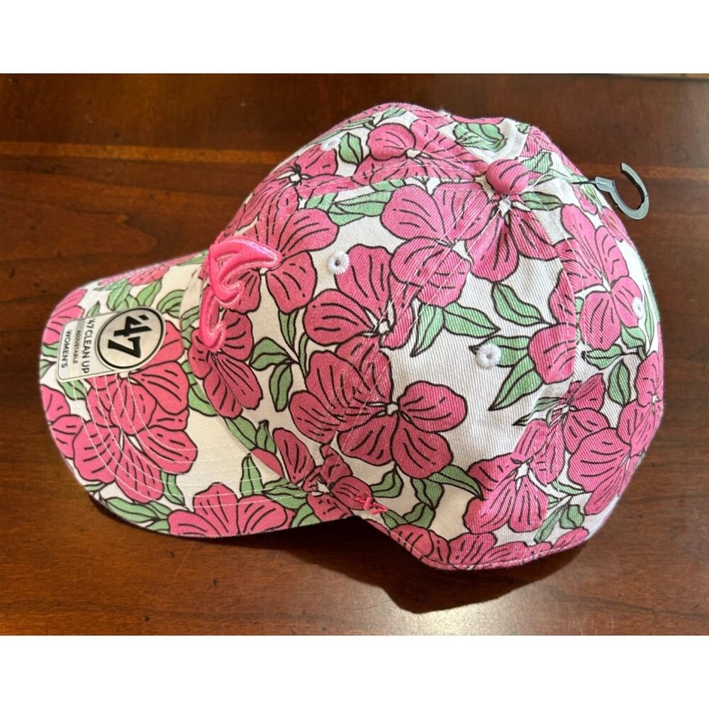 NEW Atlanta Braves Womens Florentina Adjustable Floral Baseball Cap '47 Brand Pi - Picture 5 of 5